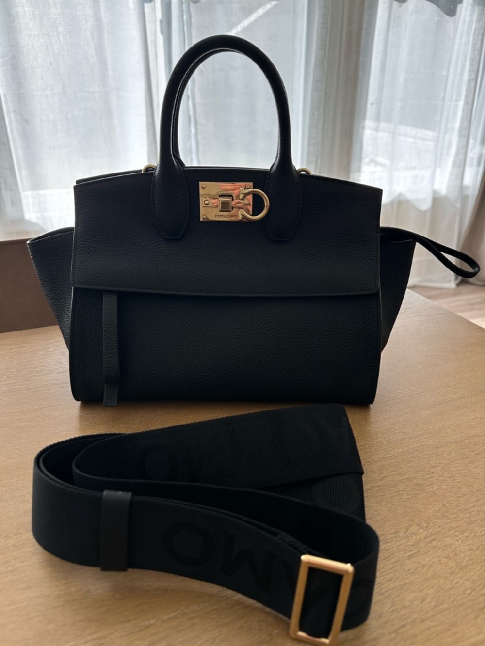 Salvatore Ferragamo Soft Small Leather Top Handle Bag